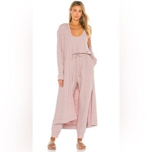 Free People Bicoastal Set - Jumpsuit & Duster in Pink (NWOT)